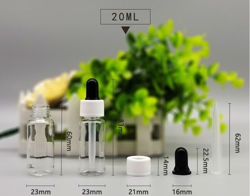 Chemical 15ml Plastic Dropper Bottle Acrylic ISO9001 Empty Ear Drop Bottle