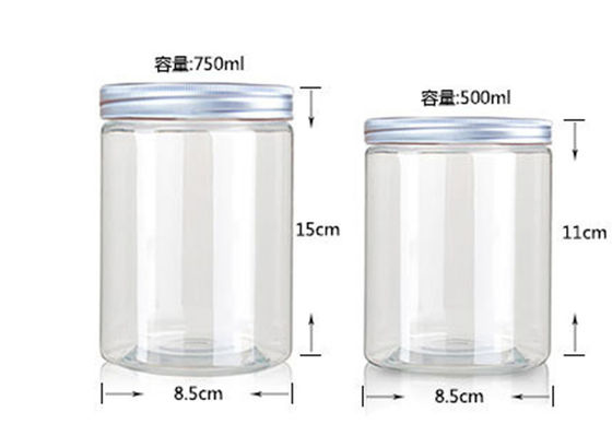 250g Seal Wide Mouth Plastic Jars 99mm PET Pet Food Containers