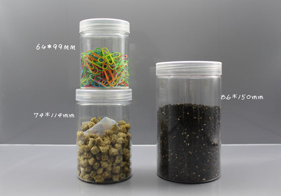 250g Seal Wide Mouth Plastic Jars 99mm PET Pet Food Containers