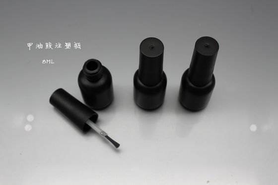 Black 8ML Plastic Nail Polish Bottles Empty ISO9001 Prototype