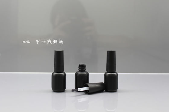 Black 8ML Plastic Nail Polish Bottles Empty ISO9001 Prototype