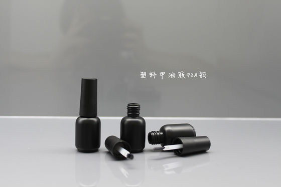 Black 8ML Plastic Nail Polish Bottles Empty ISO9001 Prototype