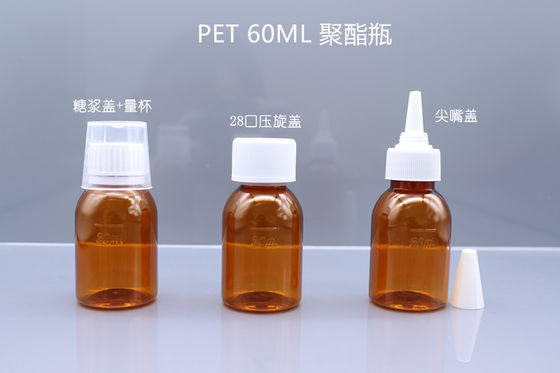 PET 60ML Empty Sanitizer Bottles Pointed Tip Plastic Drop Bottle