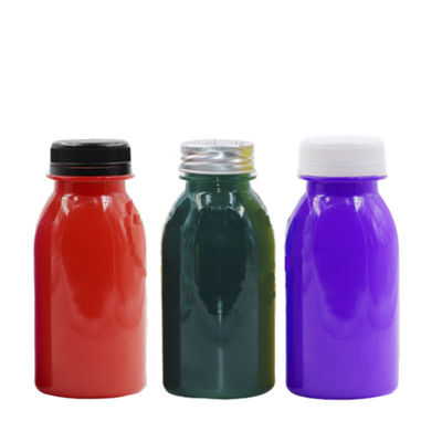 SCREW CAP 250ml Plastic Juice Bottles UV Electroplated Eco Friendly Juice Bottles