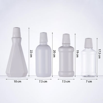 Oral 120ml Plastic Cosmetic Bottles Square Electroplating Mouth Wash Bottle