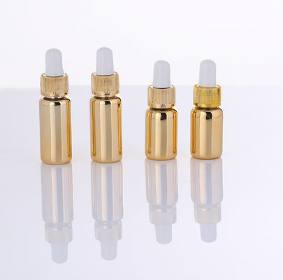 Brown Gold 15~100ml Dropper Bottle Round PET Plastic Dropping Bottles For medicine