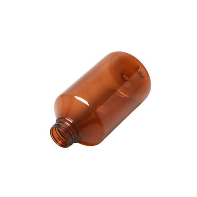 500ML Amber PET Empty Shampoo Bottle , Plastic Lotion Pump Bottle