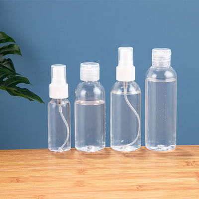 PET Plastic Lotion Bottles Boston Round Bottle 20~120ml Clear For Emulsion