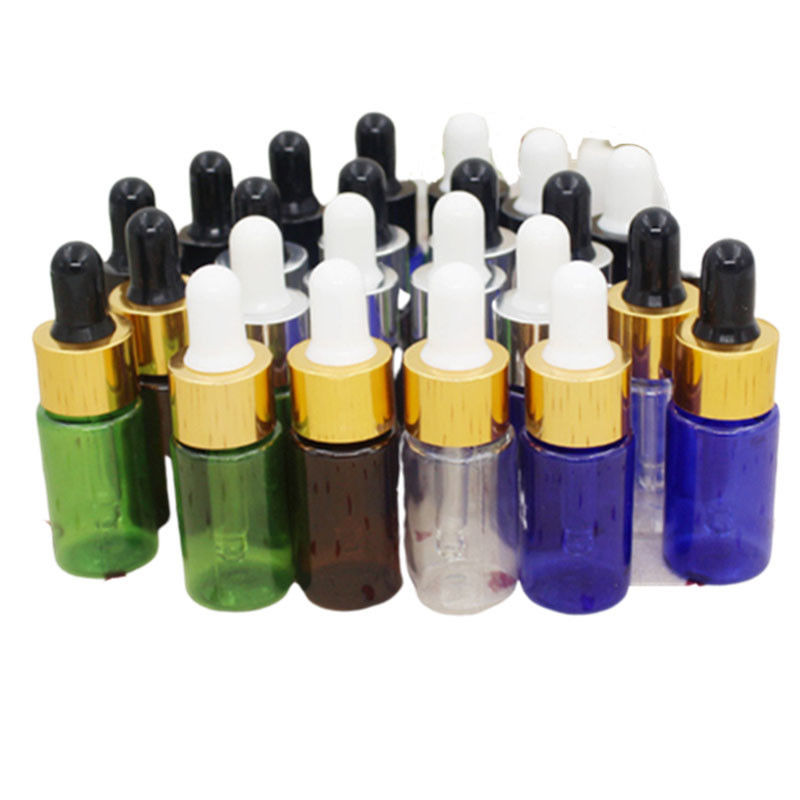 Clear 60ml Plastic Dropper Bottle UV Electroplated Oil Dropper Bottle