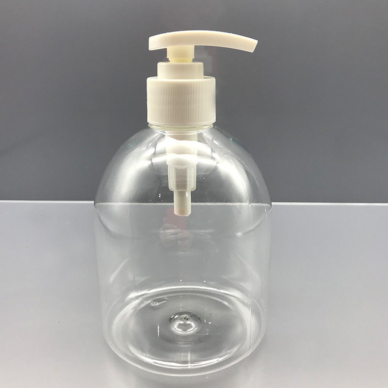 500ml Waterless Plastic Foaming Pump Bottles Clear Antibacterial 20cm