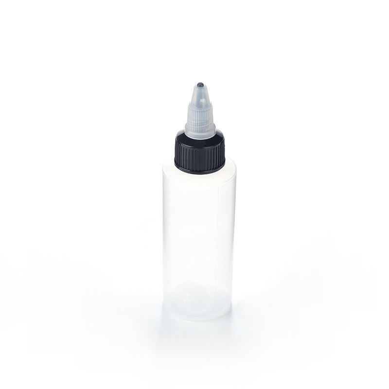8oz White Flat Twist Cap Bottle PE Plastic Squeeze Sauce Bottle